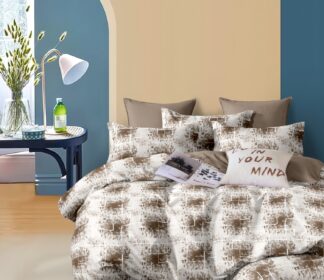 Textured Abstract Printed Cotton Bedsheet – Queen Size