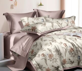 Vintage Floral Printed Cotton Bedsheet – Queen Size