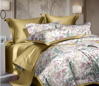 Botanical Garden Printed Cotton Bedsheet – King Size