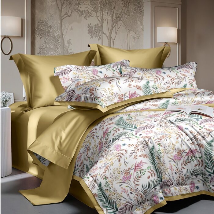 Botanical Garden Printed Cotton Bedsheet – King Size Botanical Garden Printed Cotton Bedsheet – King Size