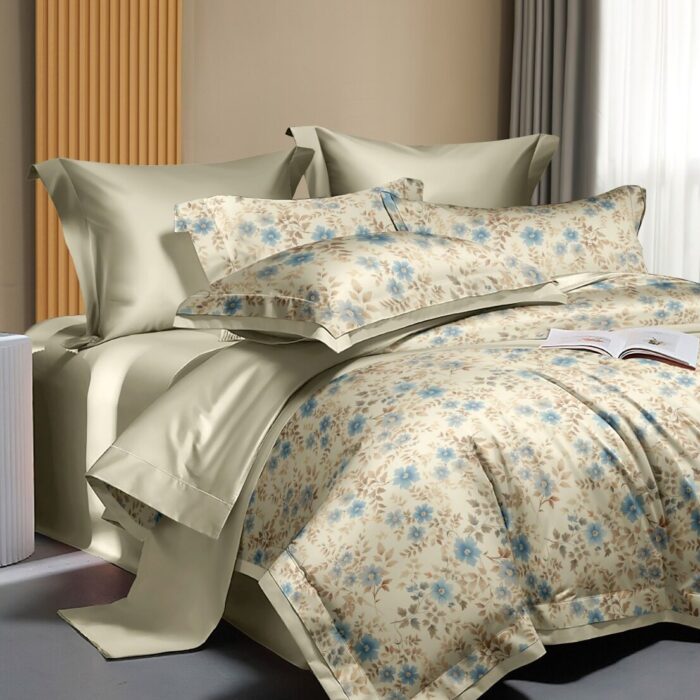Pastel Floral Printed Cotton Bedsheet – Queen Size Pastel Floral Printed Cotton Bedsheet – Queen Size